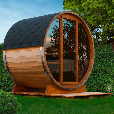 Kanada Hemlock Wood Barrel Steam Room Ciemne szklane drzwi 6 osób