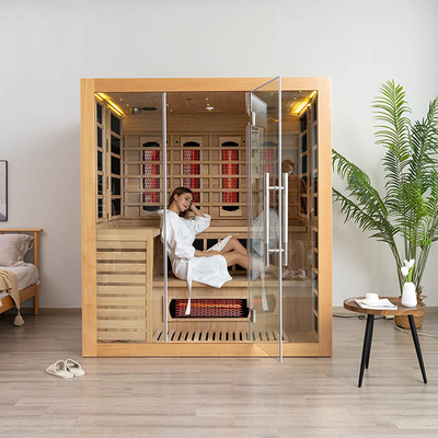 Kombinowana tradycyjna wewnętrzna sauna parowa na podczerwień dla 4 osób 2700W