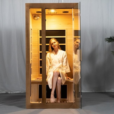 Hemlock Wood Indoor Home Full Spectrum Sauna dla 2 osób Rozmiar OEM Dopuszczalny