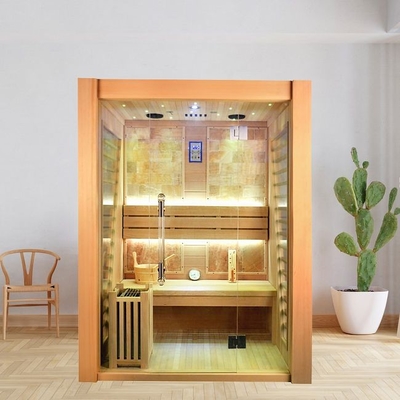 Tradycyjny parowy drewniany kryty grzejnik elektryczny Sauna dla 3 osób
