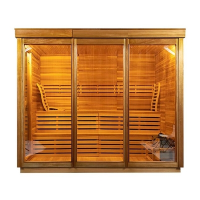 6 osób tradycyjny piec z drewna cedrowego na zewnątrz sucha sauna unikalna konstrukcja