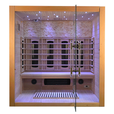 4-osobowa drewniana sauna Luksusowa sauna na podczerwień z drzewa cedrowego z czerwonego cedru