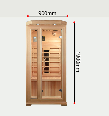 Drewniana cedrowa domowa sauna 900 * 900 * 1900 mm ze szkłem hartowanym 8 mm