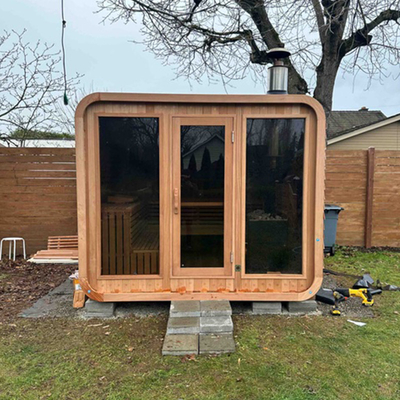 Zmienną wentylację Hemlock Cedar Sauna dla 5-6 osób Tempered Glass Door Easy Assembly