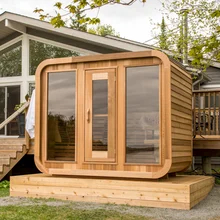 Red Cedar Sauna z LED i generatorem ozonu Nowoczesny projekt 15~90°C