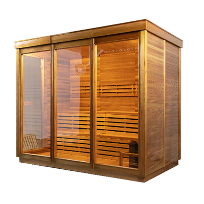 Nowoczesna sauna parowa o świetle LED z ogrzewaniem pieca o mocy 6 kW i generatorem ozonu dla idealnej kontroli temperatury