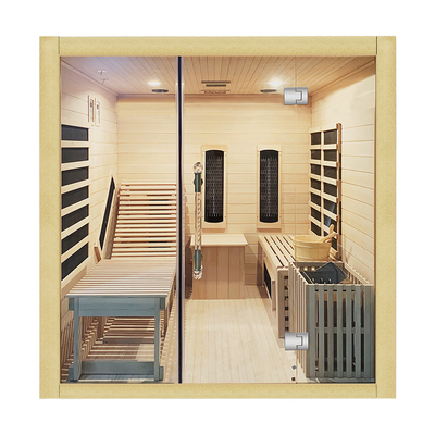 6000w drewniana sucha sauna parowa na podczerwień dla 4 osób