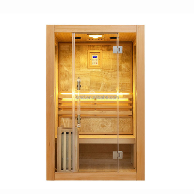 Tradycyjna sauna zewnętrzna z mokrą cykutą i łaźnią parową dla dwóch osób OEM
