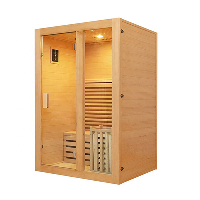 Smartmak 1 osobowa drewniana sauna parowa z drzwiami ze szkła hartowanego 8 mm