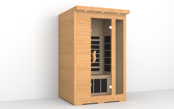 Wewnętrzna sauna na podczerwień o pełnym spektrum dla 2 osób z oknem wentylacyjnym
