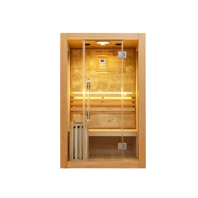 Drewniana sauna parowa dla 2 osób wewnątrz tradycyjna
