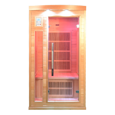 Sauna wewnętrzna z litego drewna dla jednej osoby OEM ODM dostępna