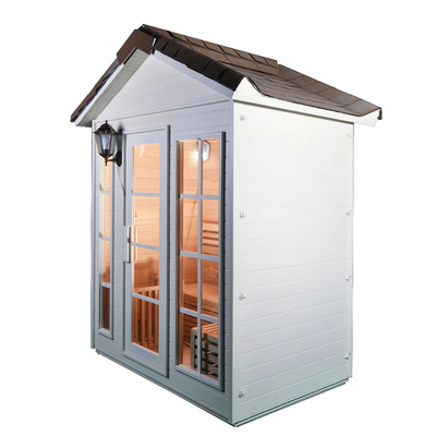 Sauna parowa z litego drewna z czerwonego cedru 1 osoba z piecem 6KW