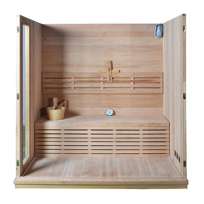 6KW Wewnętrzna 4-osobowa tradycyjna sauna parowa drewniana