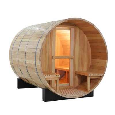 Szybko nagrzewa się Beczka z litego drewna Sauna zewnętrzna 6 - 8 osób 6000W