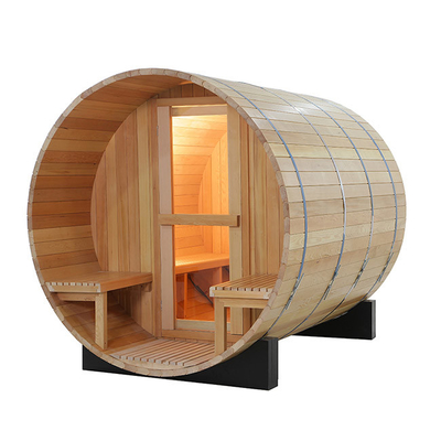 Szybko nagrzewa się Beczka z litego drewna Sauna zewnętrzna 6 - 8 osób 6000W