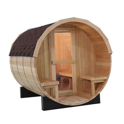 Niezwykle wydajna sauna na zewnątrz z beczką na drewno z piecem do sauny OEM do przyjęcia