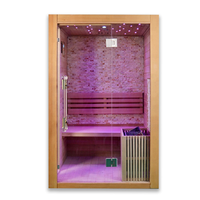 3kw Piec Hemlock Drewniana wewnętrzna sauna parowa dla 2 osób