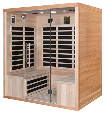 Panel węglowy z czerwonego drewna cedrowego Daleka sauna na podczerwień dla domu 4 osoby