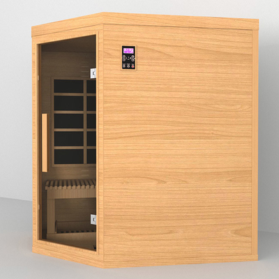 Solidny drewniany kryty suchy narożnik Sauna na podczerwień Certyfikat CE 1 osoba