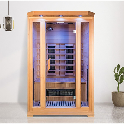 Custom Home Hemlock 2-osobowa sauna na podczerwień z jonizatorem tlenu