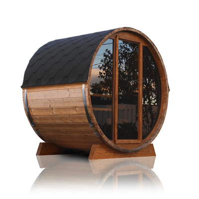 Red Cedar Ciemna Szklana Sauna Zewnętrzna dla 6 Osób