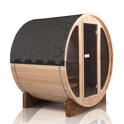 Red Cedar Ciemna Szklana Sauna Zewnętrzna dla 6 Osób