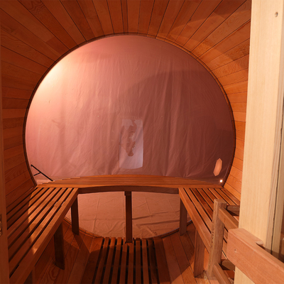 Panoramiczny Widok Zewnątrz Drewniana Baryłka Sauna Pokoje Red Cedar