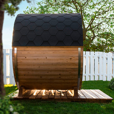 Kanada Hemlock Wood Barrel Steam Room Ciemne szklane drzwi 6 osób
