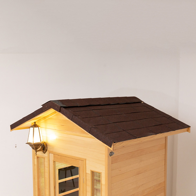 Kanada Hemlock Drewniana zewnętrzna sauna na podczerwień Full Spectrum 2 osoby Rozmiar
