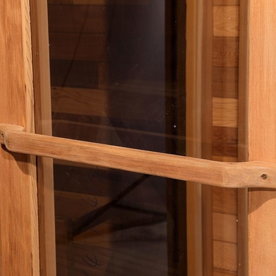8-osobowa sauna z czerwonym cedrem Drewniana zewnętrzna kostka z kuchenką elektryczną