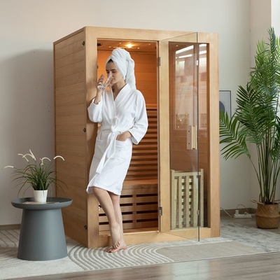 OEM Indoor 2 People Size Drewniana sauna parowa z piecem 3KW