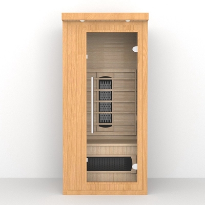 Dom Kryty Drewniany Hemlock 1 Osoba Sauna Na Podczerwień 1350W