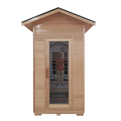 Nowoczesna drewniana sauna na świeżym powietrzu dla 1 osoby