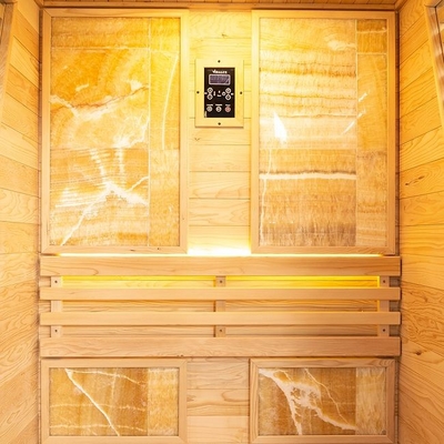 Czerwony Cedr Drewniany Dom Wewnętrzna Tradycyjna Sauna Parowa dla 2 Osób