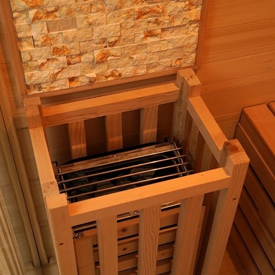 Kanada Red Cedar Drewniana 2-osobowa wewnętrzna tradycyjna sauna parowa do domu