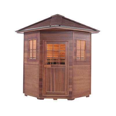 Panel węglowy Czerwony Cedr Drewniana Zewnętrzna Sauna Tradycyjna