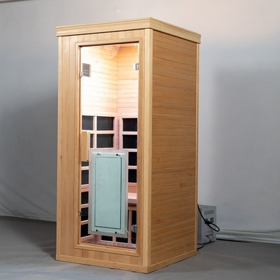 Canadian Hemlock Drewniana sauna dalekiej podczerwieni o pełnym spektrum dla jednej osoby
