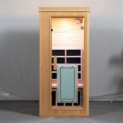 1 osoba wewnętrzna mini drewniana sauna sucha o pełnym spektrum z niskim polem elektromagnetycznym