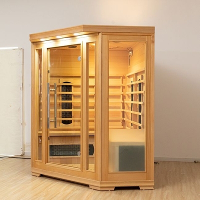 Wewnętrzny grzejnik ceramiczny z czerwonego drewna cedrowego Sauna na podczerwień Nowoczesny design