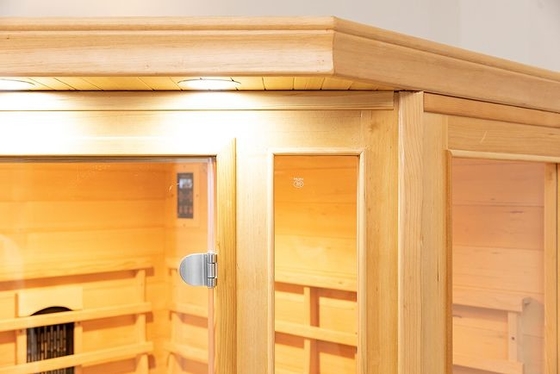 Canadian Hemlock Living Room Corner Sauna na podczerwień Pokój dla 3 ~ 4 osób