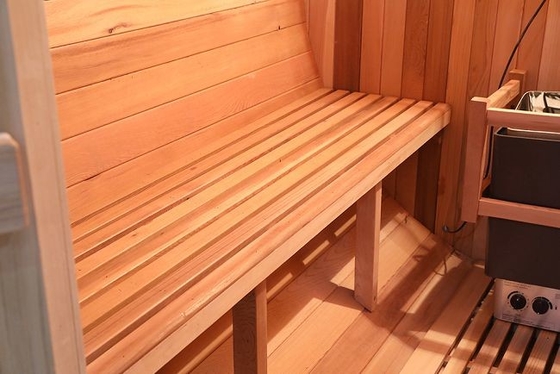 Tradycyjna beczka grzejna z litego drewna Zewnętrzna sauna parowa dla 8 osób