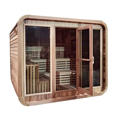 Cedar Outdoor Dry Sauna Room dla zdrowia i relaksu 15 ~ 90 ° C Temperatura wymagana