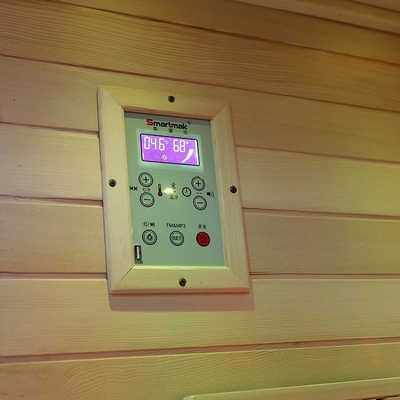 Pełen spektrum i piec węglowy z litego drewna 2-osobowa sauna na podczerwień do domu