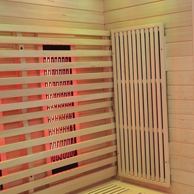 Pełen spektrum i piec węglowy z litego drewna 2-osobowa sauna na podczerwień do domu