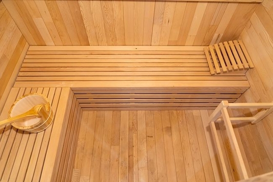 Drewniany Piec Na Zewnątrz Kwadratowy Ogród Na Zewnątrz Sauna Dom Komercyjny