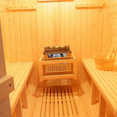 Hemlock Wood Domowa Komercyjna Zewnętrzna Tradycyjna Sauna Parowa Beczka 6 Osób