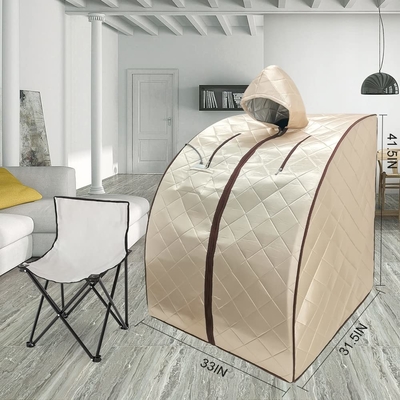 Przenośny zestaw do sauny dla jednej osoby Full Body Home SPA Box z podnóżkiem grzewczym