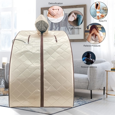 Przenośny zestaw do sauny dla jednej osoby Full Body Home SPA Box z podnóżkiem grzewczym