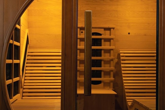 Przejrzystość szkła hartowanego, sauna w odległej podczerwieni, oświetlenie LED i panel węglowy pełnego spektrum